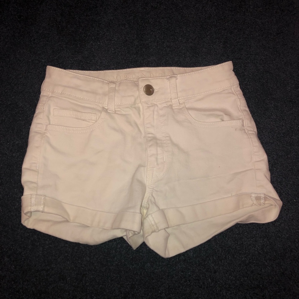 White Jean Shorts